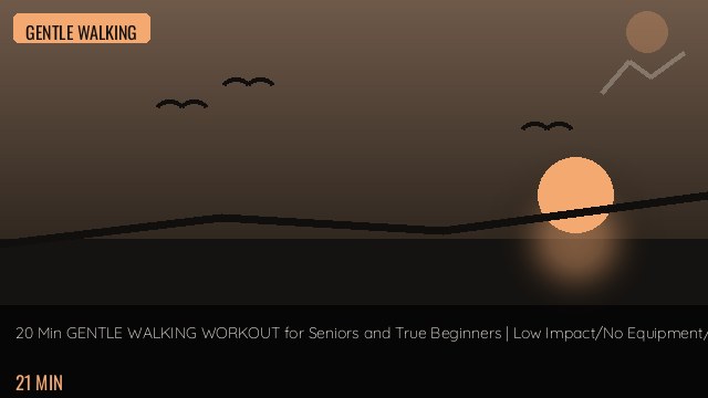 20 Min GENTLE WALKING WORKOUT for Seniors and True Beginners | Low Impact/No Equipment/No Talking